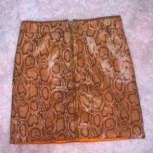 Express Snakeskin Mini Skirt